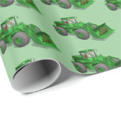 Santa Claus Bulldozer Operator Geschenkpapier (Rolleneckpunkt)