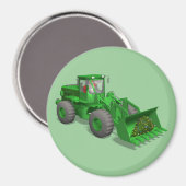 Santa Claus Bulldozer Operator Magnet (Vorderseite/Rückseite)