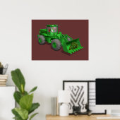 Santa Claus Bulldozer Operator Poster (Heimbüro)