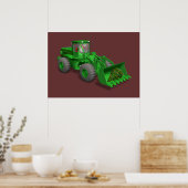 Santa Claus Bulldozer Operator Poster (Küche)