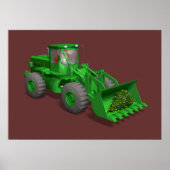 Santa Claus Bulldozer Operator Poster (Vorne)