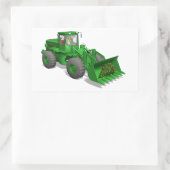 Santa Claus Bulldozer Operator Rechteckiger Aufkleber (Tasche)