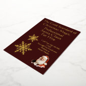 Santa Claus Business Card Gold Folieneinladung (Gedreht)