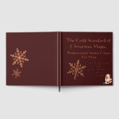 Santa Claus Business Card Gold Gästebuch (Voll)