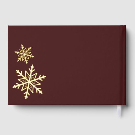 Santa Claus Business Card Gold Gästebuch (Rückseite)