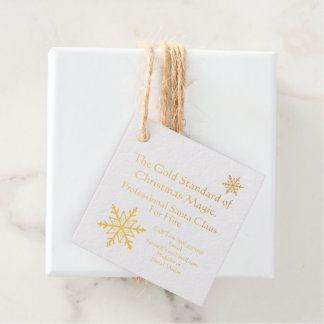 Santa Claus Business Card Gold Geschenkanhänger