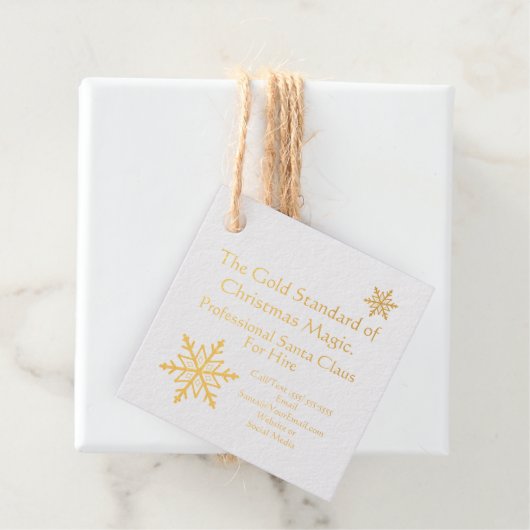 Santa Claus Business Card Gold Geschenkanhänger (Mit Box)