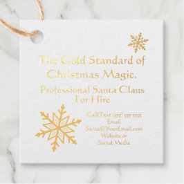 Santa Claus Business Card Gold Geschenkanhänger