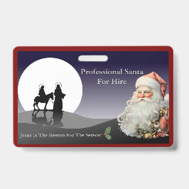 Santa Claus Business Card Jesus Is The Reason Ausweis