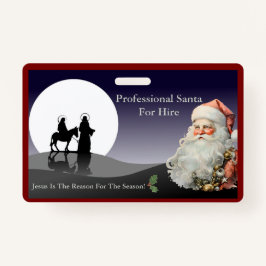 Santa Claus Business Card Jesus Is The Reason Ausweis
