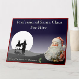 Santa Claus Business Card Jumbo Mailer Karte
