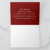 Santa Claus Business Card Jumbo Mailer Karte (Innenseite)