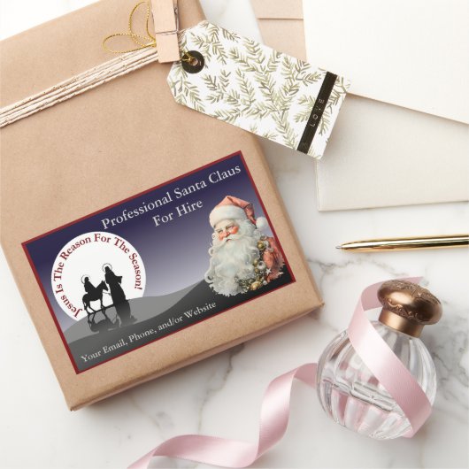 Santa Claus Business Card Stickers (Schenken)