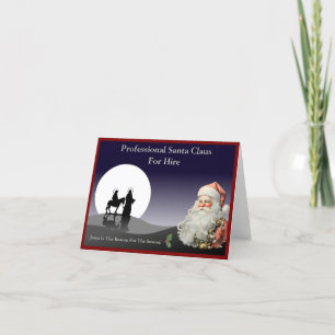 Santa Claus Business Card Vielen Dank Dankeskarte
