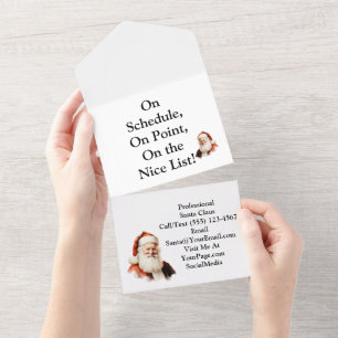 Santa Claus Business Mail Card All In One Einladung