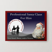 Santa Claus Business Pin Button (Vorderseite)