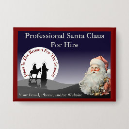 Santa Claus Business Pin Button