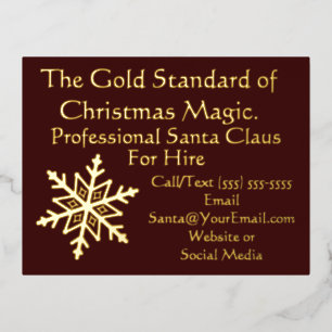 Santa Claus Business Post Card Folien Feiertagspostkarte