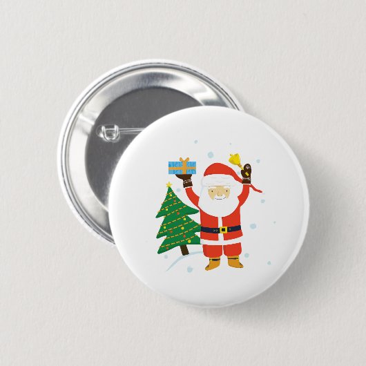 Santa Claus Button (Vorne & Hinten)