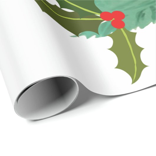 Santa Claus Button auf Geschenkpapier (Rolleneckpunkt)