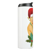 Santa Claus Button auf Thermosbecher (Nach links gedreht)