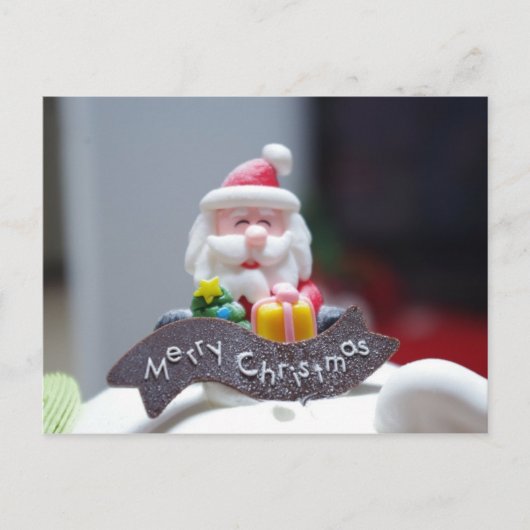 Santa Claus Cake Weihnachts-Party Feiertagspostkarte (Vorderseite)