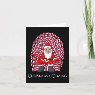 Santa Claus Candy Cane Throne Christmas Boys Girls Karte