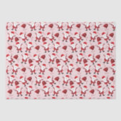 Santa Claus Candy Canes Pattern Red Seidenpapier (Vorderseite)