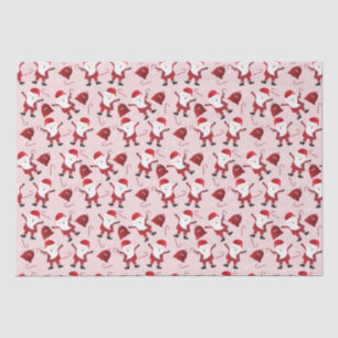 Santa Claus Candy Canes Pattern Red Seidenpapier