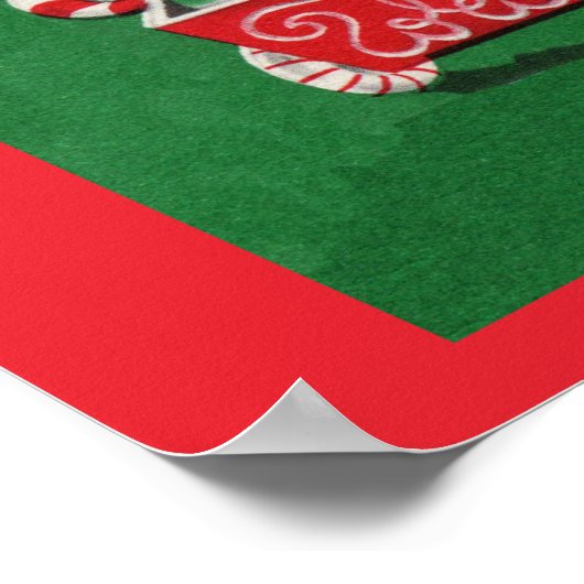 Santa Claus Candy Train Poster (Ecke)
