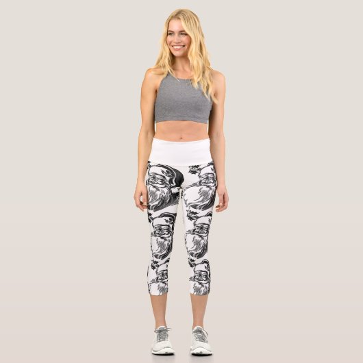 SANTA CLAUS CAPRI YOGA LEGGINGS (Vorderseite)