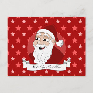 Santa Claus Cartoon Feiertagspostkarte