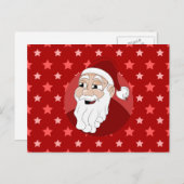 Santa Claus Cartoon Feiertagspostkarte (Vorne/Hinten)