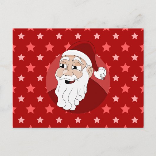 Santa Claus Cartoon Feiertagspostkarte (Vorderseite)