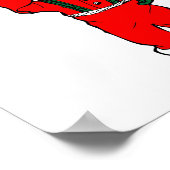 Santa Claus Cartoon Illustration Poster (Ecke)