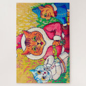 Santa Claus Cat, Louis Wain Puzzle (Vertikal)
