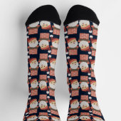 Santa Claus Chimney Weihnachtsmuster Socken (Oben)