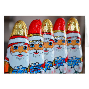 Santa Claus Chocolates Grußkarte