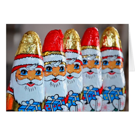 Santa Claus Chocolates Grußkarte (Vorderseite (Horizontal))