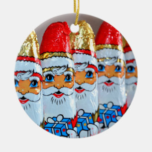 Santa Claus Chocolates Ornament Runde