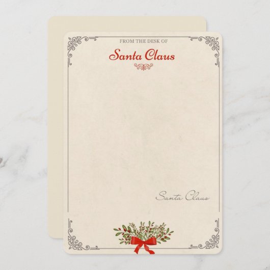 🎅 Santa Claus Christmas Card Einladung (Vorne/Hinten)