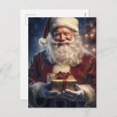 Santa Claus Christmas Card Feiertagspostkarte (Vorne/Hinten)