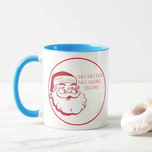 Santa Claus Christmas Coffee Mug Cute & Funny Tasse (Mit Donut)