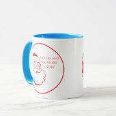 Santa Claus Christmas Coffee Mug Cute & Funny Tasse (Vorderseite Links)