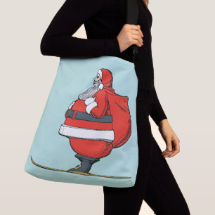 SANTA CLAUS CHRISTMAS CROSS BODY BAG PURS TRAGETASCHEN MIT LANGEN TRÄGERN
