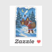 Santa Claus Christmas decorative vinyl Aufkleber (Blatt)