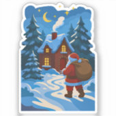 Santa Claus Christmas decorative vinyl Aufkleber (Vorderseite)