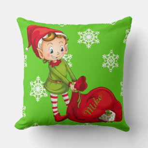 Santa Claus Christmas Elf Throw Kissen