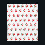 Santa Claus Christmas Fleece Blanket<br><div class="desc">Weihnachtscreme</div>