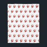 Santa Claus Christmas Fleece Blanket<br><div class="desc">Weihnachtscreme</div>
